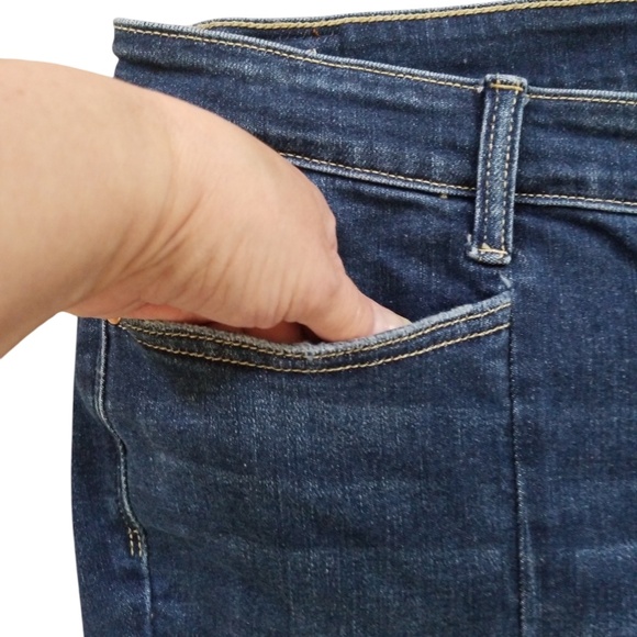 Judy Blue Women's Dark Wash Stretch Split Hem High Waist Skinny Jeans Size 15/32 - Picture 3 of 11